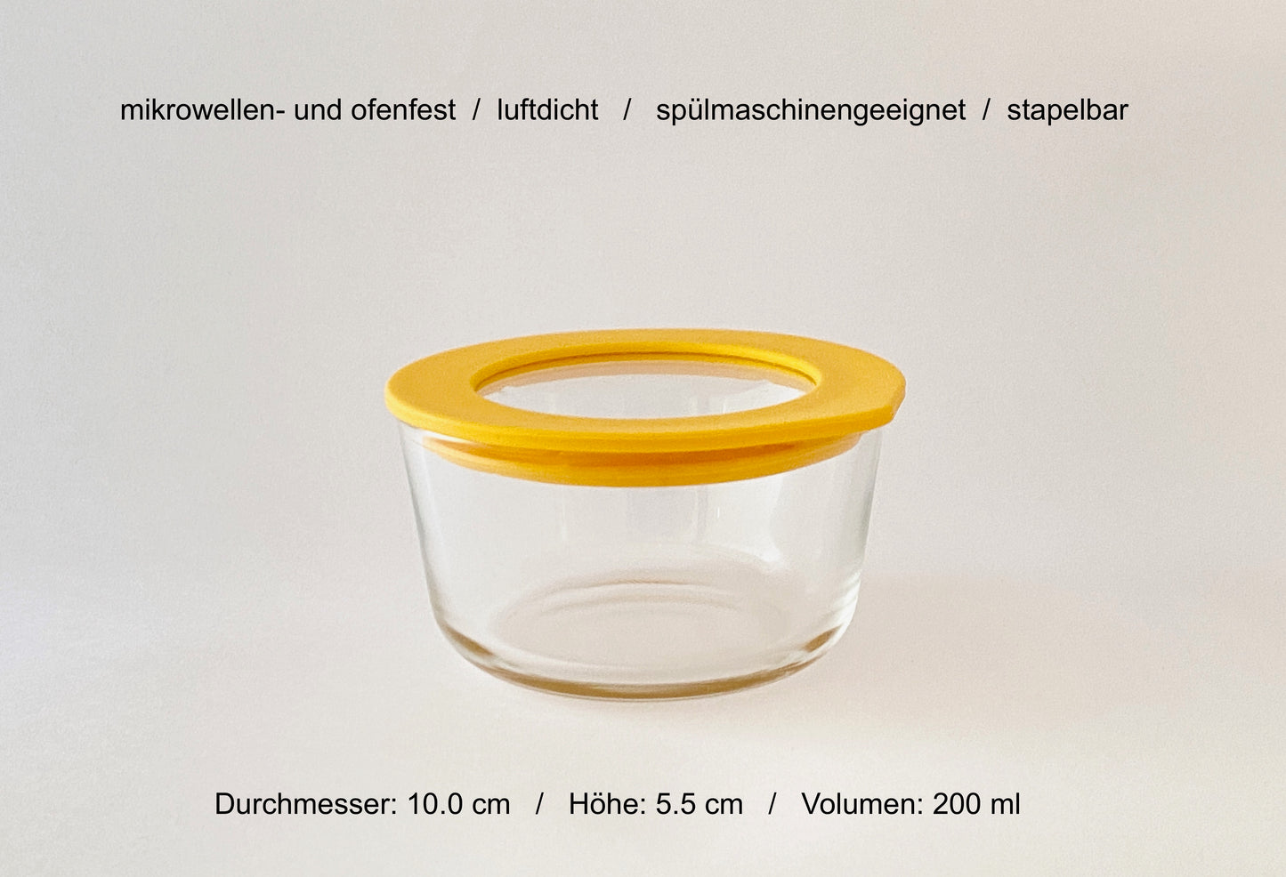 Glasschüsseln mit Glasdeckeln (4 x 200ml)